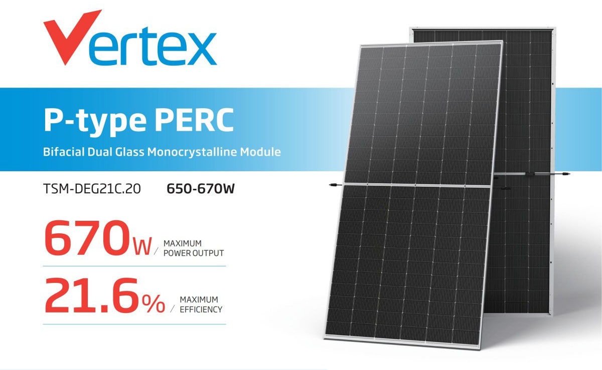 Trina 650-670W bifacial